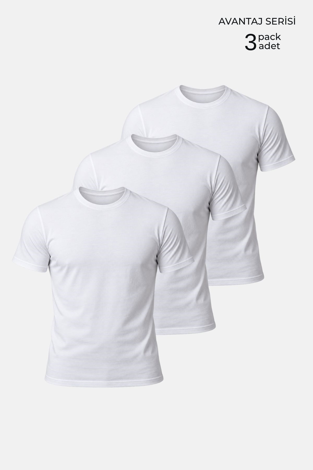 Mısırlı ORGANIC Pamuklu HERCULES Slim Fit Bisiklet Yaka Fanila Beyaz