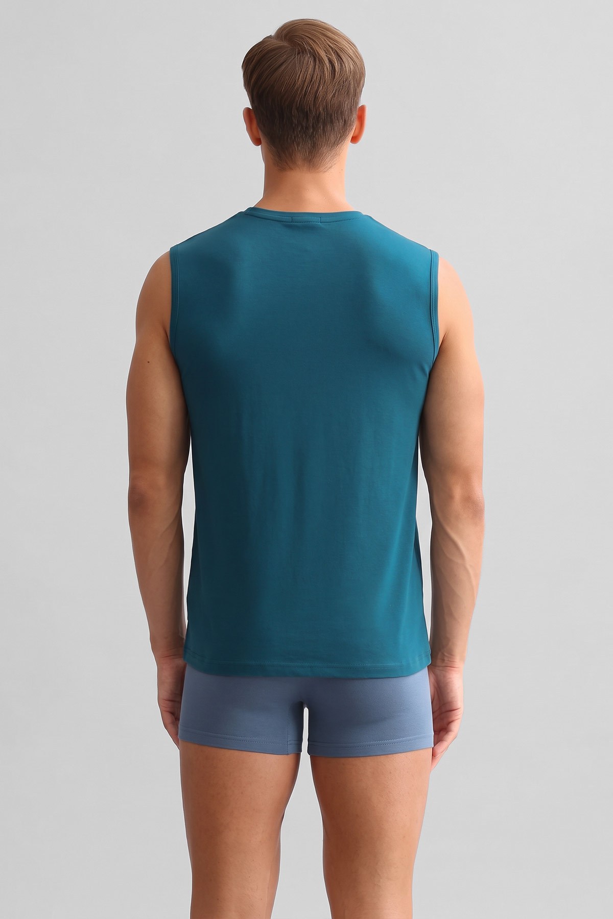 Mısırlı ORGANIC Pamuklu ZEUS LUXURY Regular Fit Bisiklet Yaka Sporcu Atlet Fit Green
