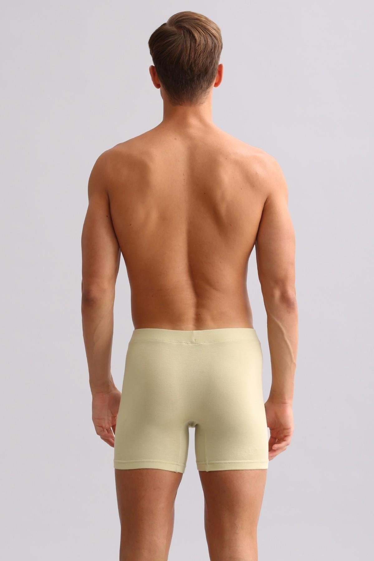 Mısırlı ORGANIC Pamuklu ZEUS LUXURY Regular Fit Metal Armalı Long Boxer Haki Ada