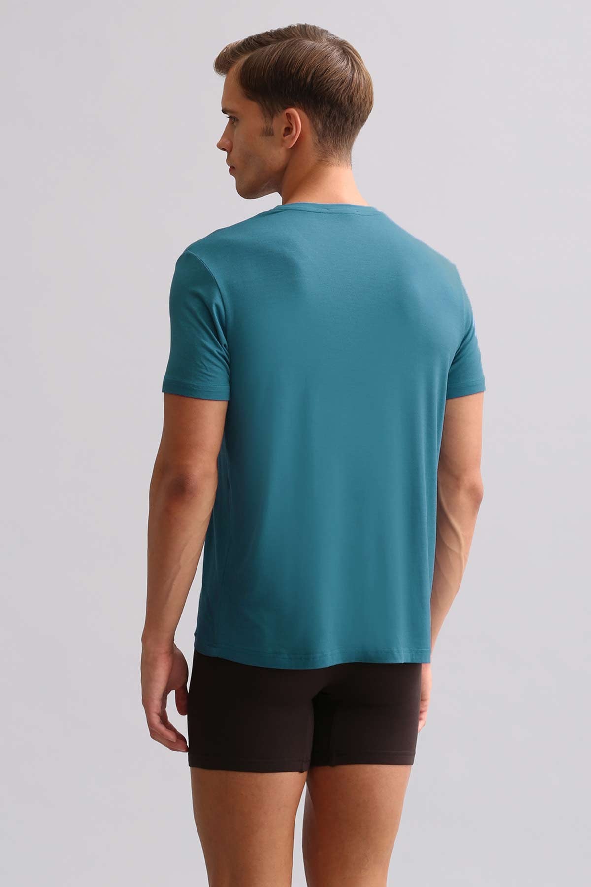 Mısırlı ORGANIC Pamuklu ZEUS LUXURY Regular Fit V Yaka Fanila Fit Green