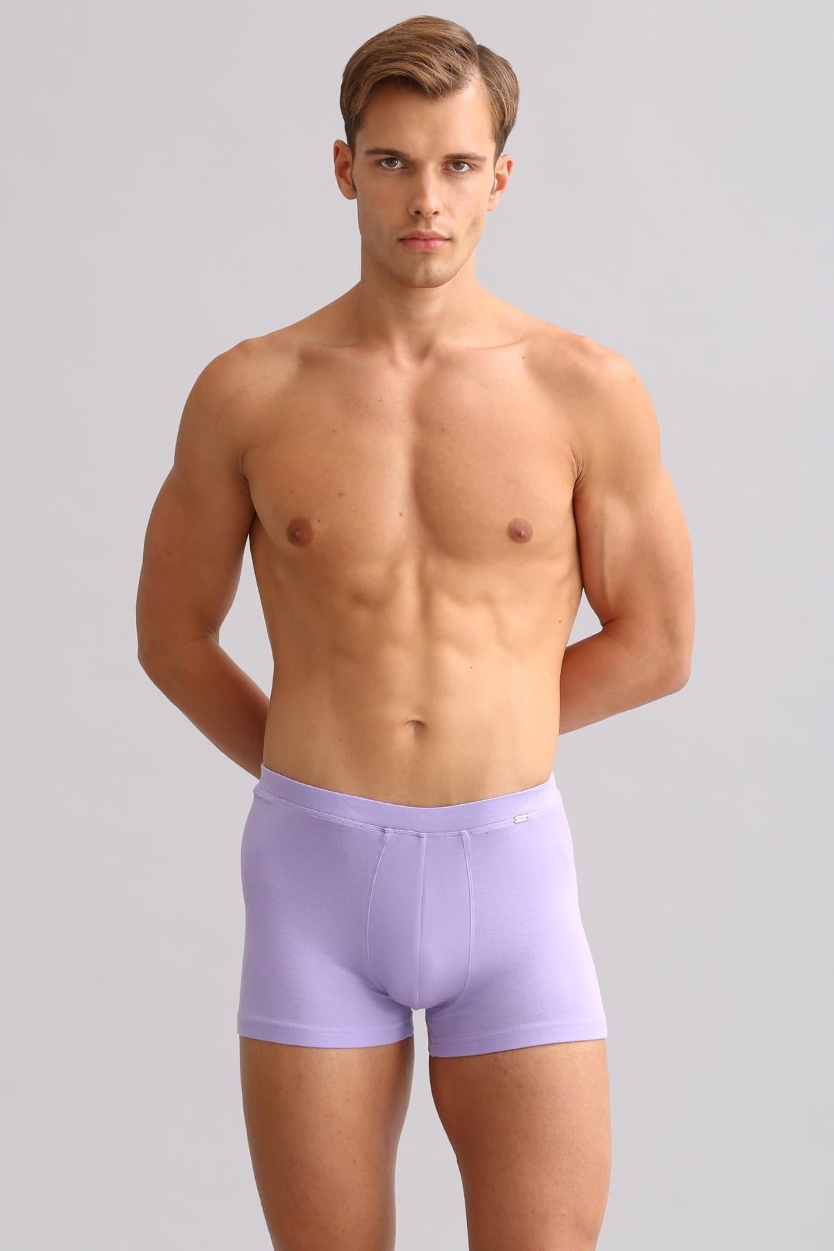 Mısırlı ORGANIC Pamuklu ZEUS LUXURY Regular Fit Metal Armalı Boxer Mor