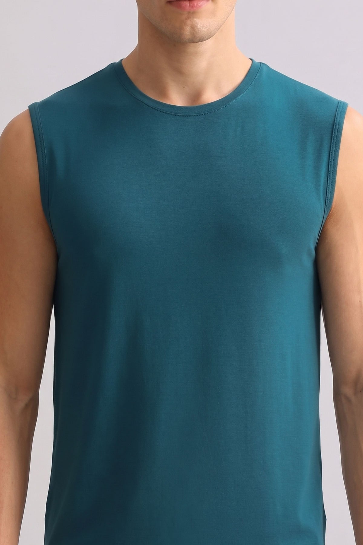 Mısırlı ORGANIC Pamuklu ZEUS LUXURY Regular Fit Bisiklet Yaka Sporcu Atlet Fit Green