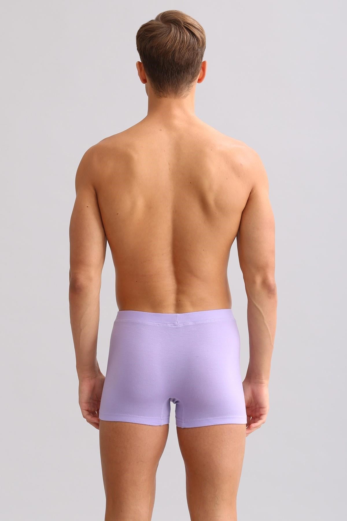 Mısırlı ORGANIC Pamuklu ZEUS LUXURY Regular Fit Metal Armalı Boxer Mor