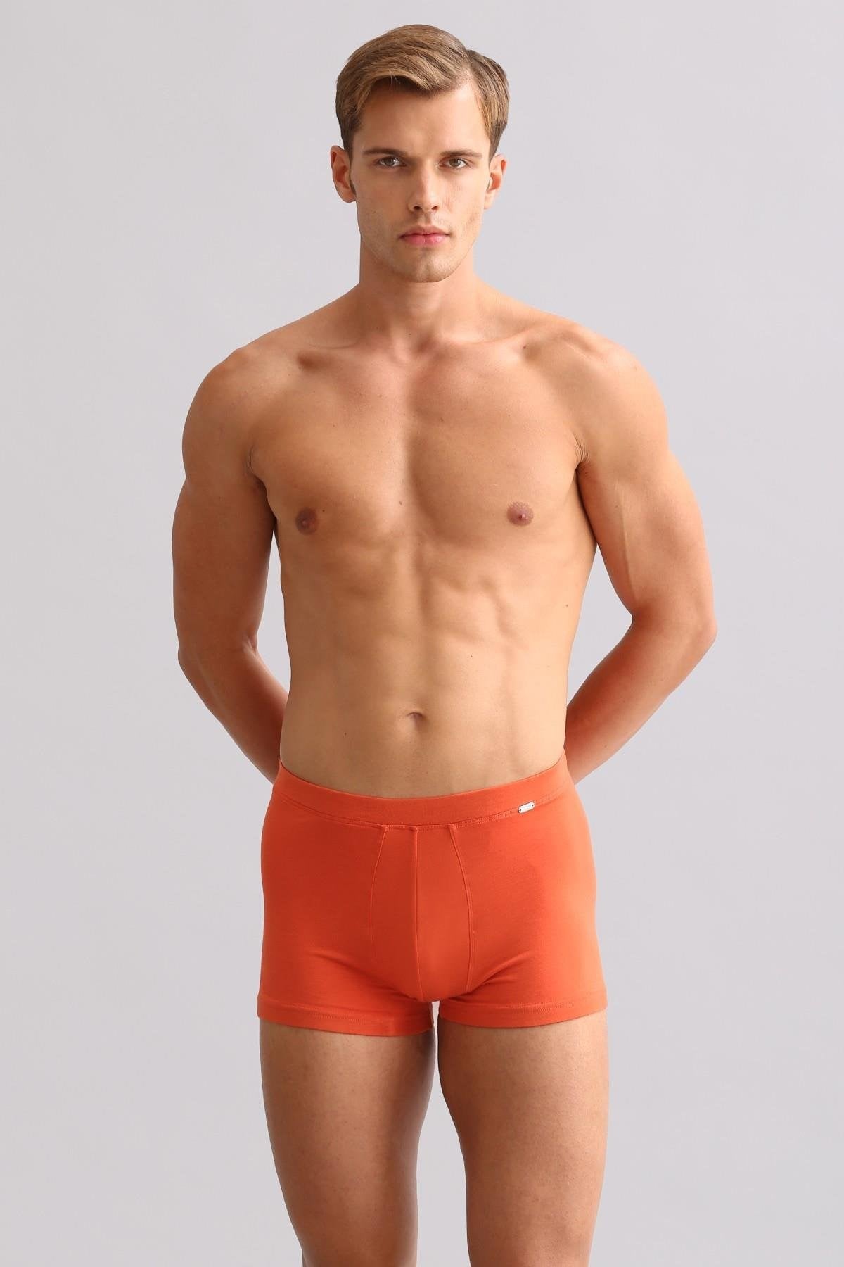 Mısırlı ORGANIC Pamuklu ZEUS LUXURY Regular Fit Metal Armalı Boxer Pas Kırmızı