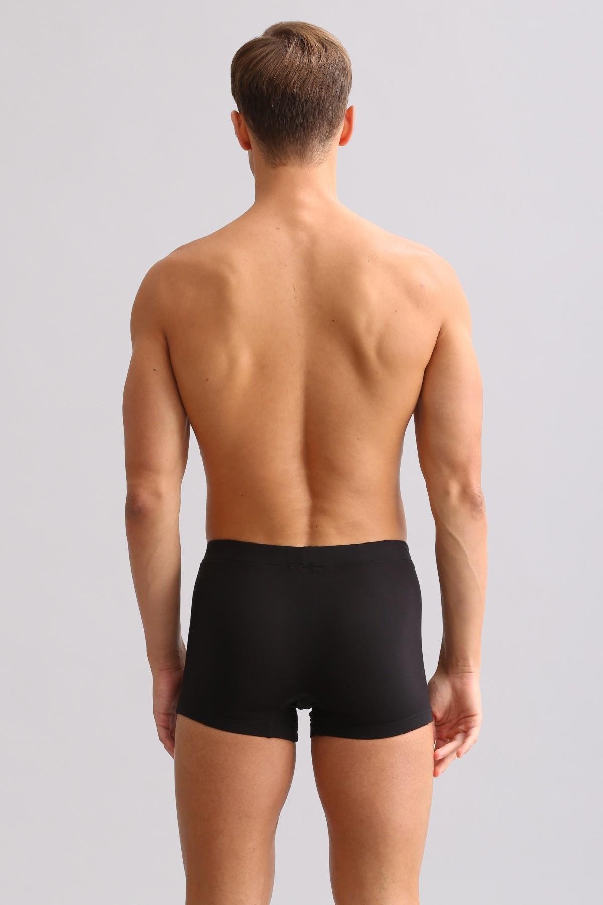 Mısırlı ORGANIC Pamuklu ZEUS LUXURY Regular Fit Metal Armalı Boxer Siyah