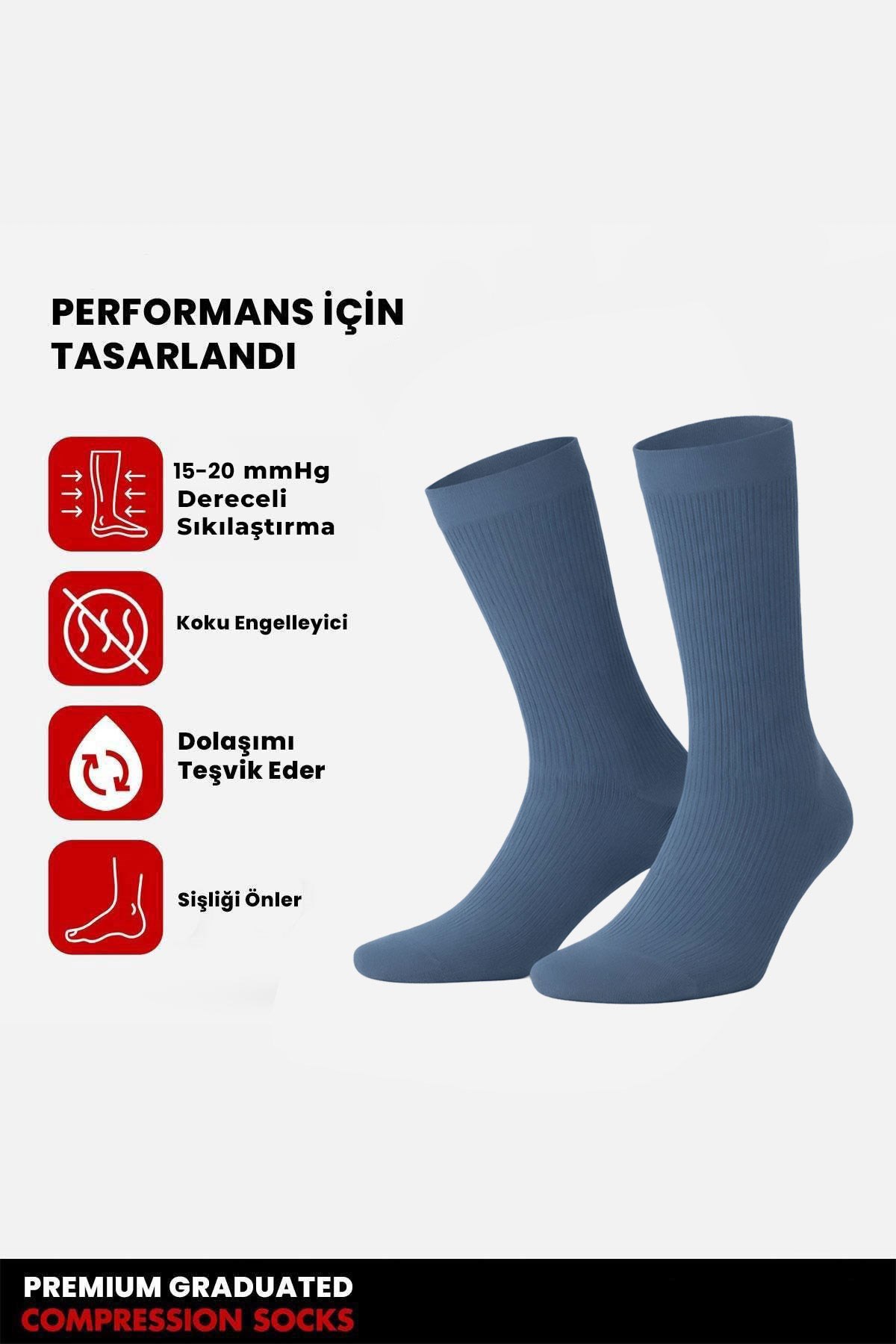 Mısırlı Unisex Bambu Özel Sıkılaştırıcı Teknolojiyle Uçuş ve Pilot Soket Çorap Gece Mavisi