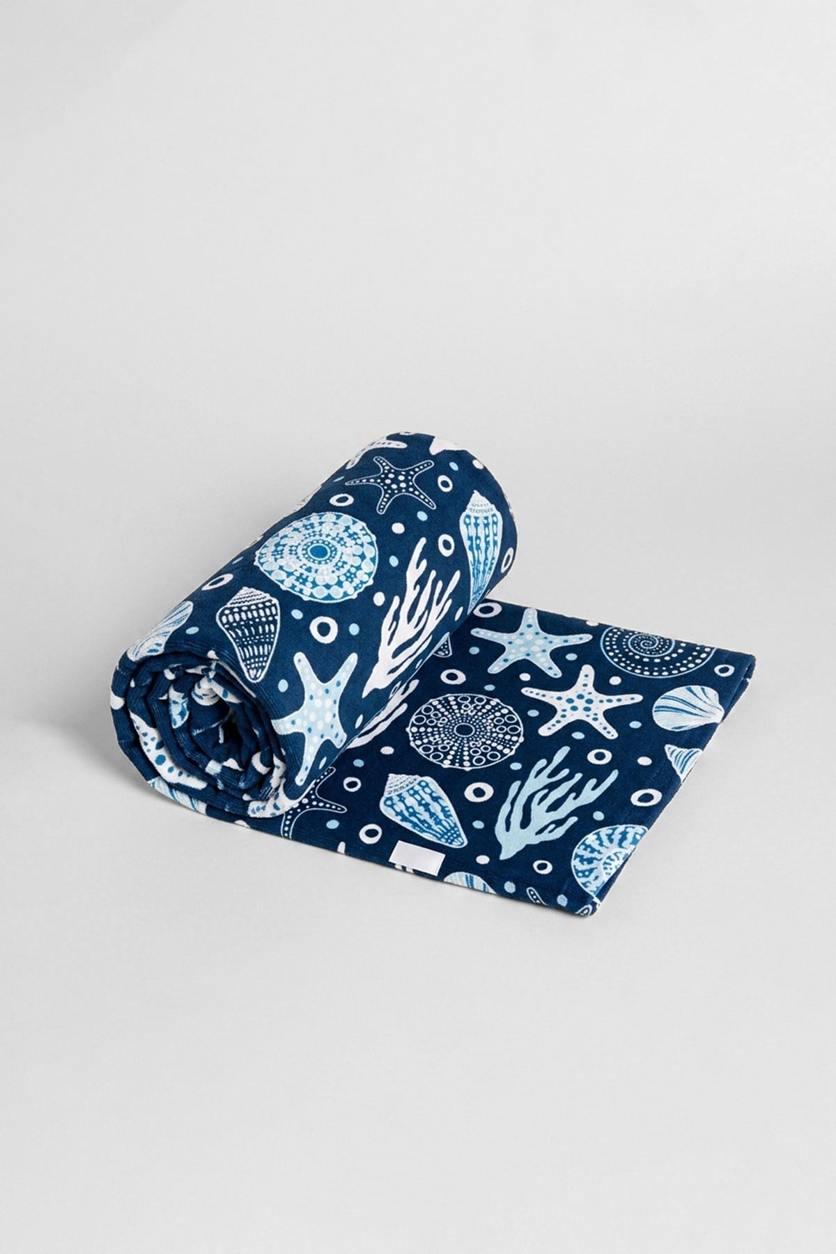 Mısırlı Unisex Pamuk Baskılı Microfiber Plaj Havlu Lacivert