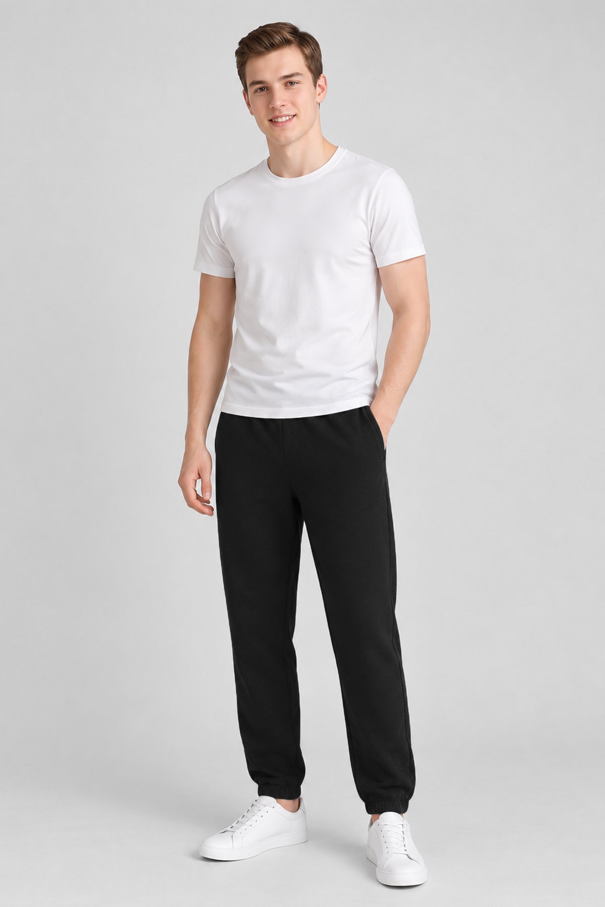 Mısırlı Unisex Pamuk Karışımlı Jogger Siyah