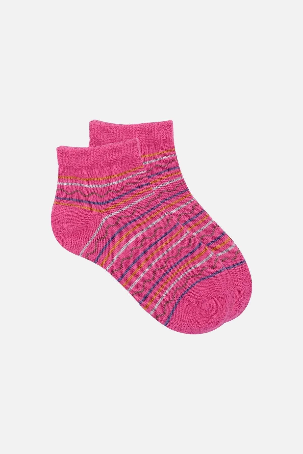 Mısırlı Unisex Pamuklu 3 Çift Bebek ve Çocuk Patik Çorap Çok Renkli