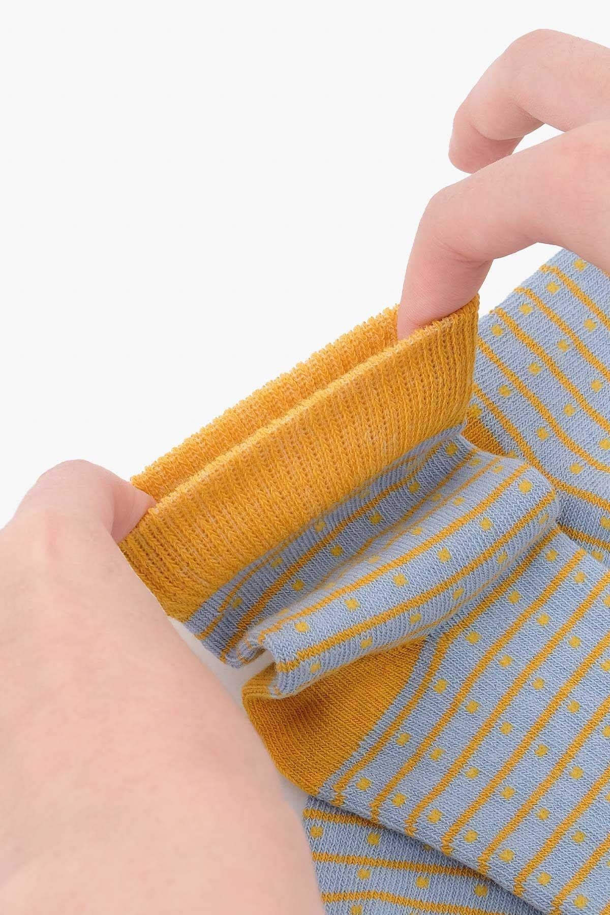 Mısırlı Unisex Pamuklu 3 Çift Çocuk Soket Çorap Çok Renkli
