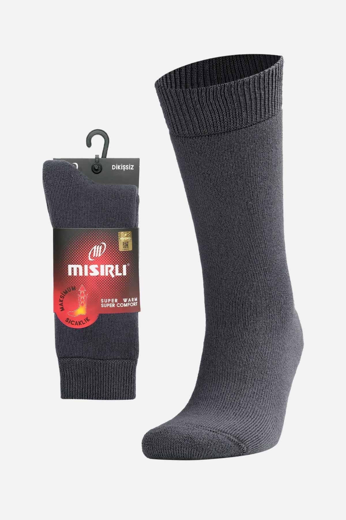 Mısırlı Unisex Termal Tekli Soket Çorap Antrasit