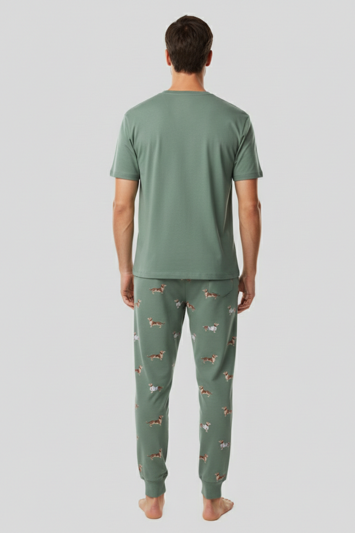 Pamuklu Kısa Kollu Pijama Takım Çağla Yeşili
