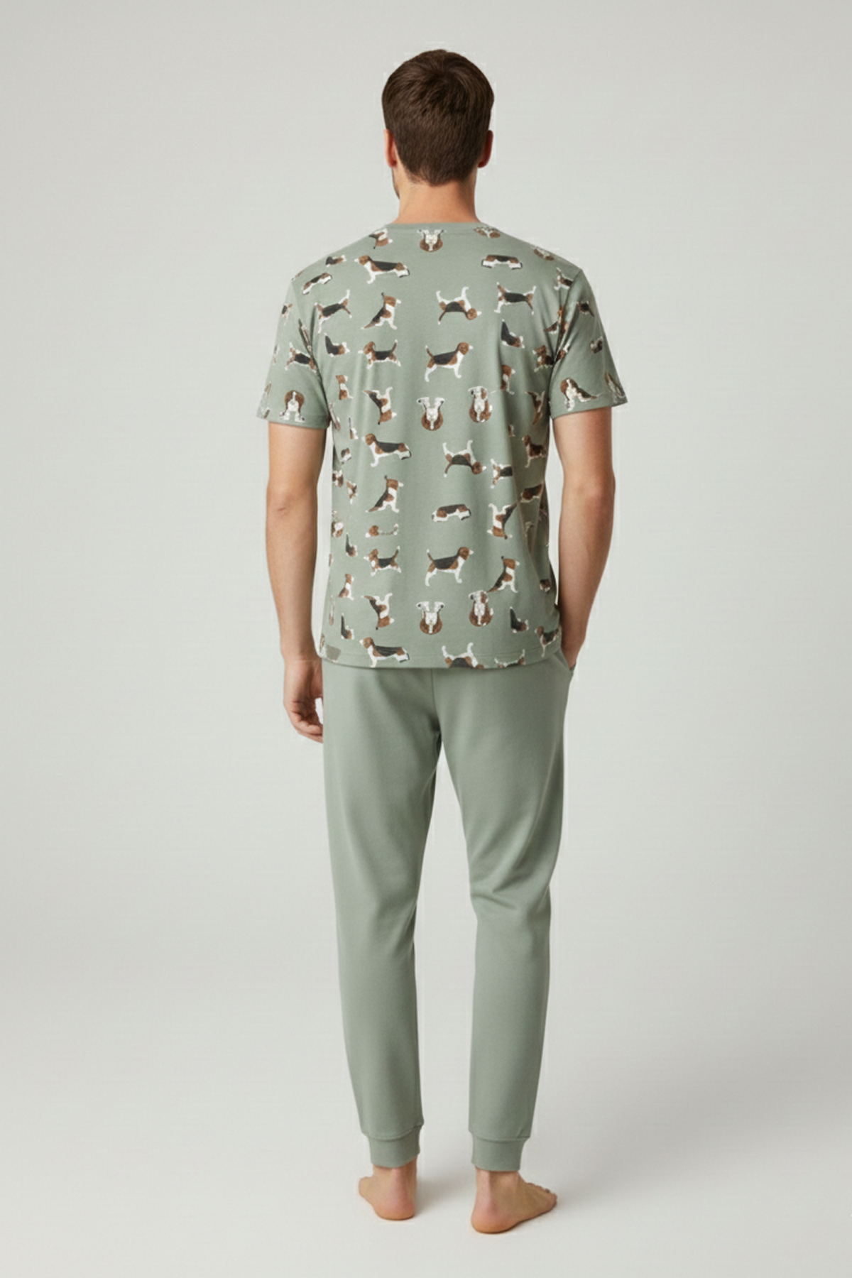 Pamuklu Kısa Kollu Pijama Takım Çağla Yeşili