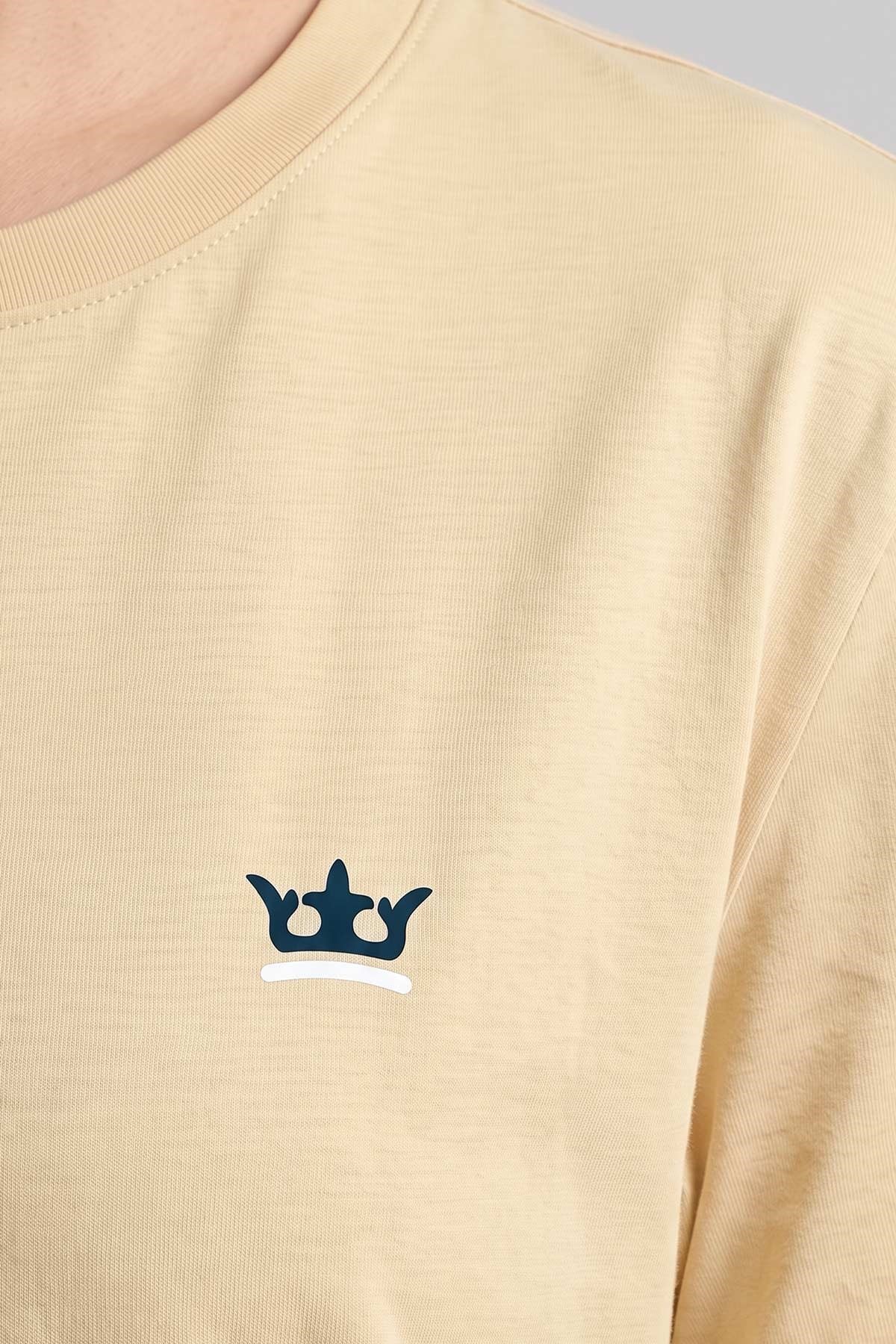 Pamuklu Kısa Kollu Pijama Takım Tereyağ Sarısı-Yeşil Çizgili