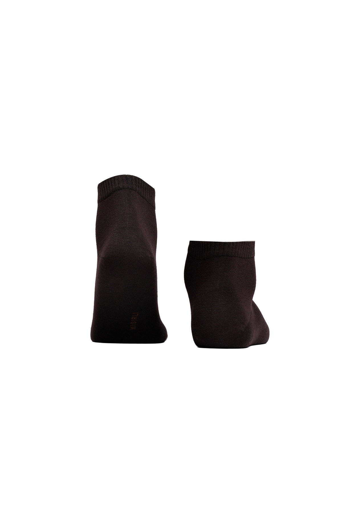Unisex Bambu Diyabetik Sneaker Çorap Kahverengi