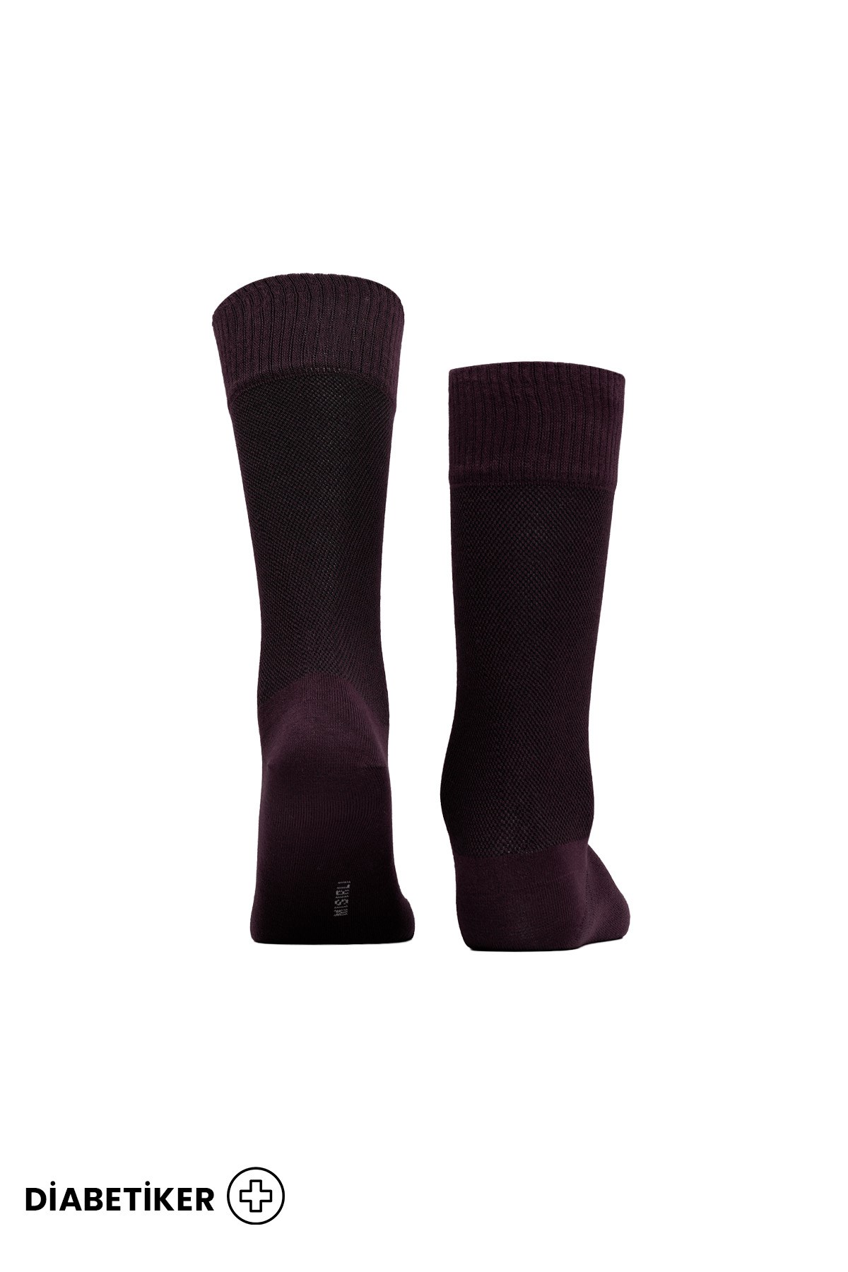 Unisex Diyabetik Bambu Soket Çorap Mor