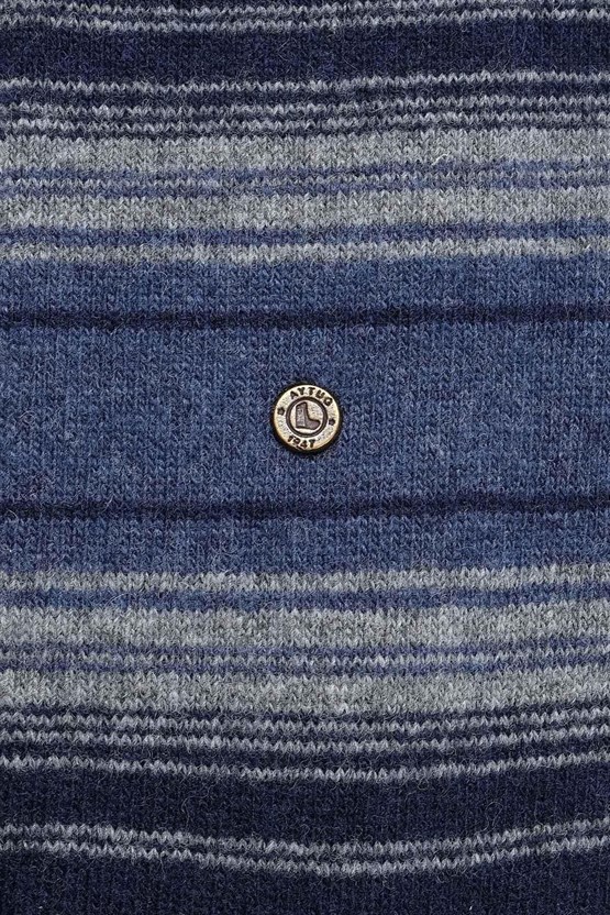 Aytuğ Erkek Kuzu Yünü (Lambswool) Tekli Soket Çorap Lacivert