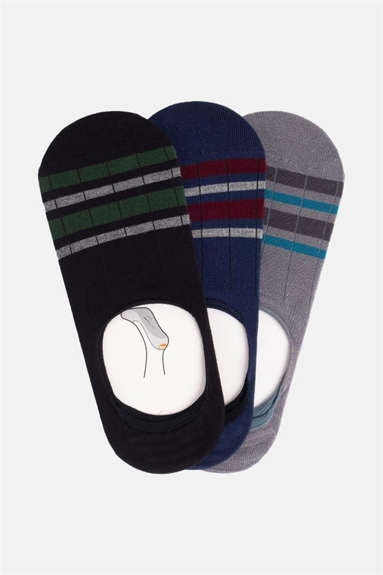 Aytuğ Erkek Modal 3 Çift Özel Kutulu Babet Çorap Çok Renkli