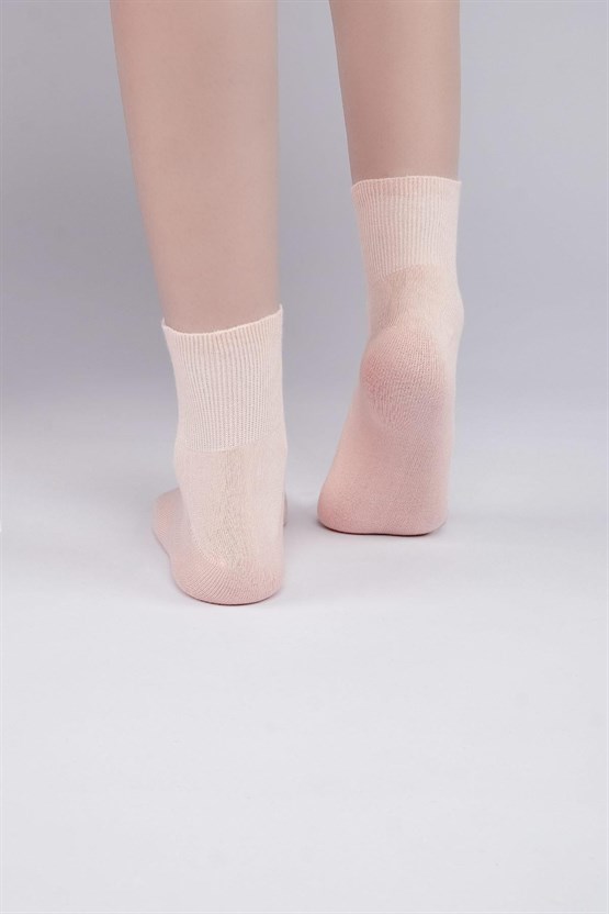 Aytuğ Kadın Bambu Tekli Kısa Konç Çorap Somon