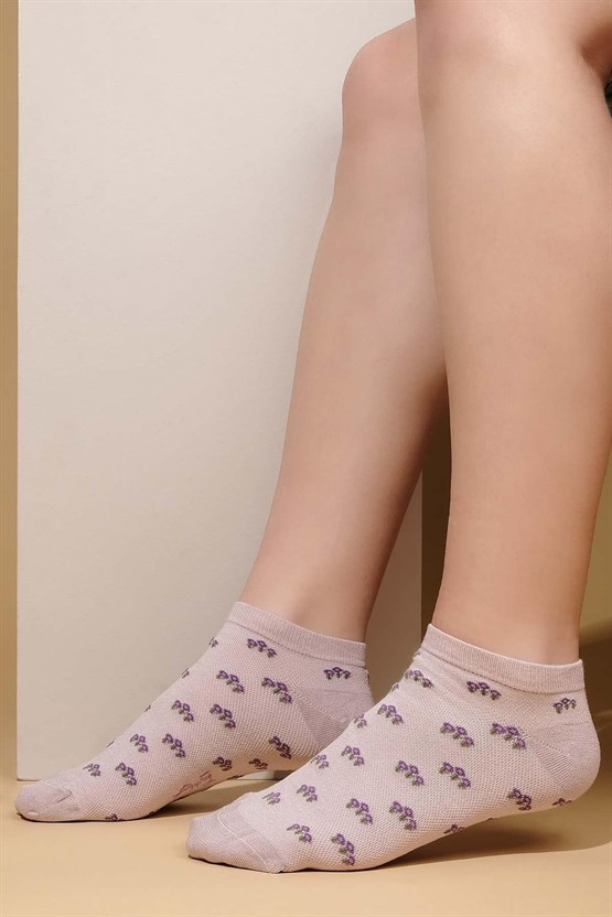 Aytuğ Kadın Bambu Tekli Patik Çorap Lila