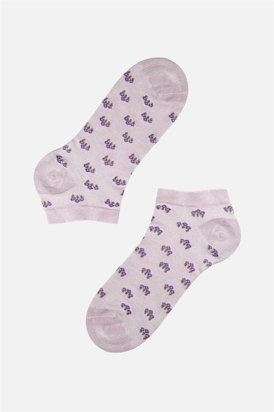 Aytuğ Kadın Bambu Tekli Patik Çorap Lila