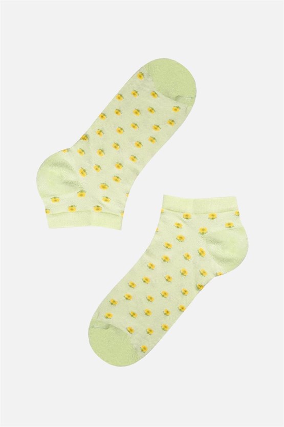 Aytuğ Kadın Bambu Tekli Patik Çorap Lime