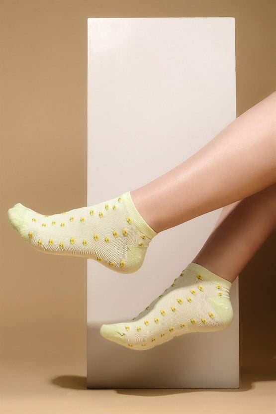 Aytuğ Kadın Bambu Tekli Patik Çorap Lime