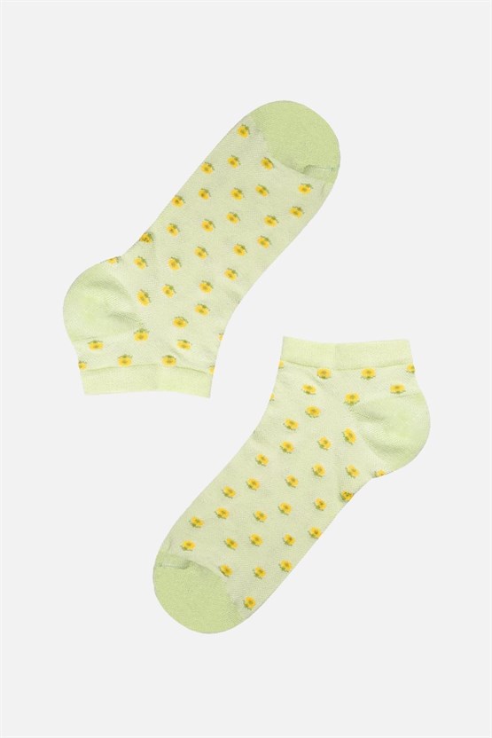 Aytuğ Kadın Bambu Tekli Patik Çorap Lime