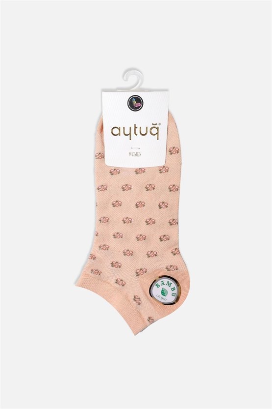 Aytuğ Kadın Bambu Tekli Patik Çorap Somon