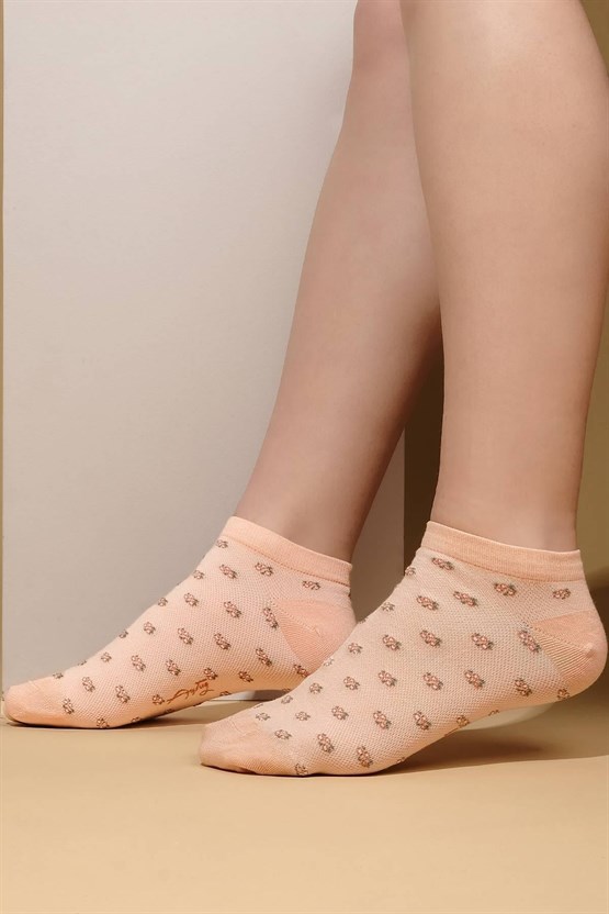 Aytuğ Kadın Bambu Tekli Patik Çorap Somon