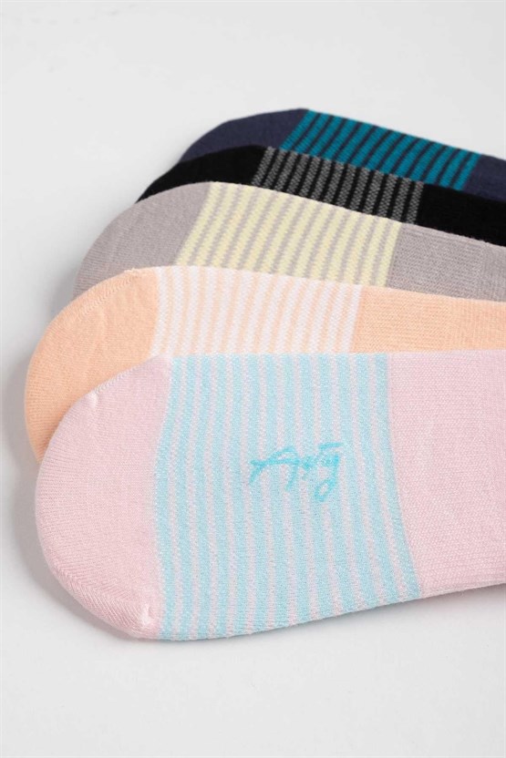 Aytuğ Kadın Modal 5 Çift Özel Kutulu Babet Çorap Çok Renkli