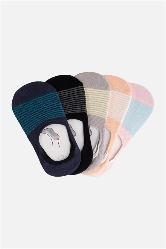 Aytuğ Kadın Modal 5 Çift Özel Kutulu Babet Çorap Çok Renkli