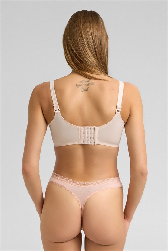 Dantel Detaylı Hayalet Sütyen Pembe