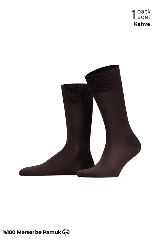 Erkek %100 Merserize 6 Çift Düz Süper İnce Soket Çorap Çok Renkli