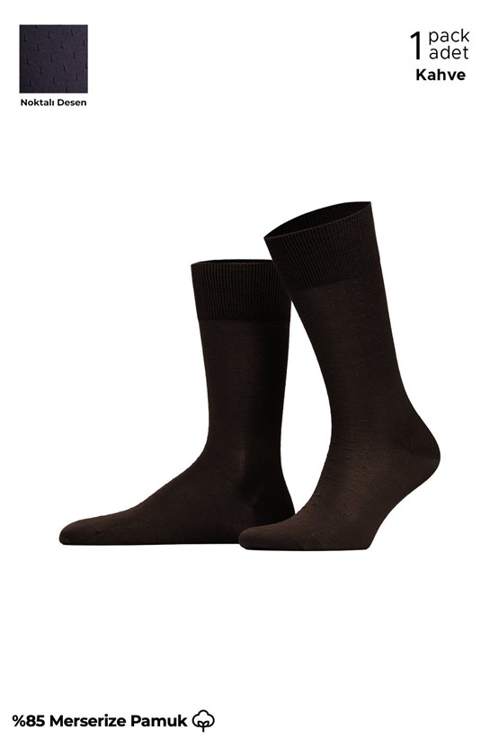 Erkek Merserize 6 Çift Noktalı Desenli Süper İnce Soket Çorap Çok Renkli