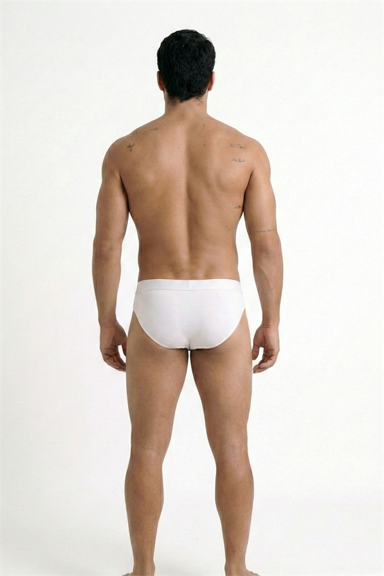Erkek Modal Slim Fit Tanga Beyaz