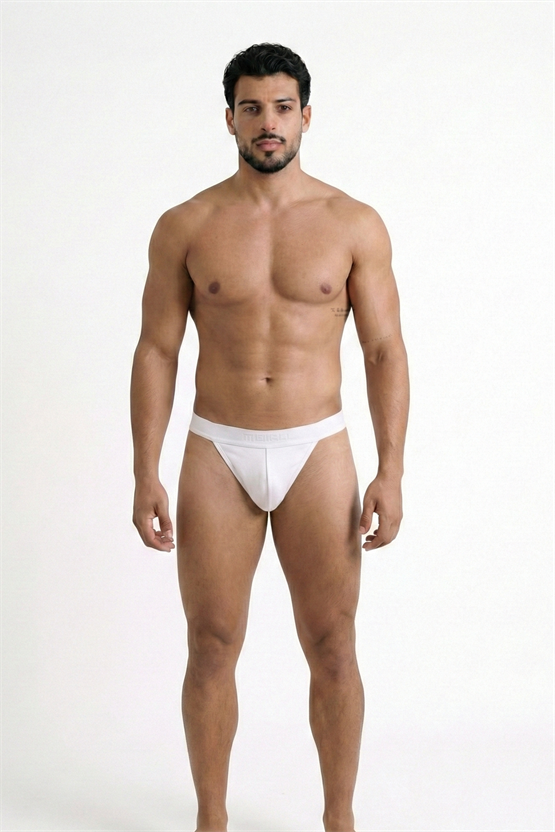 Erkek Modal Slim Fit Tanga Beyaz