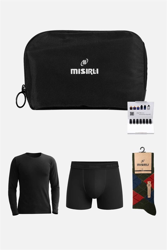 Erkek Siyah Fanila Hediye Paketi