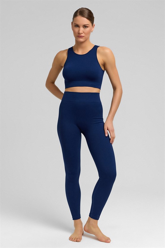 Kadın Activewear Alda Seamless Crop Lacivert