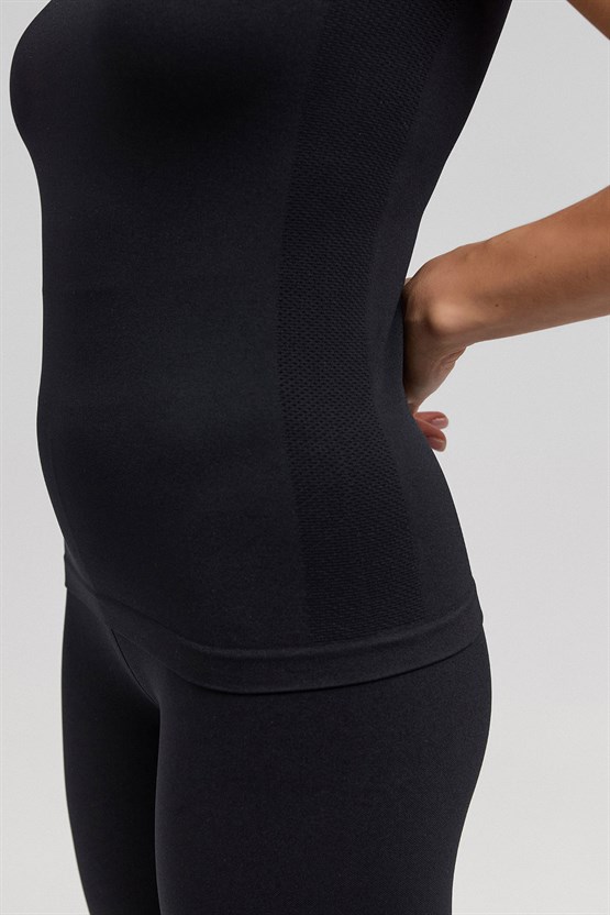 Kadın Activewear Alessia Seamless Atlet Siyah
