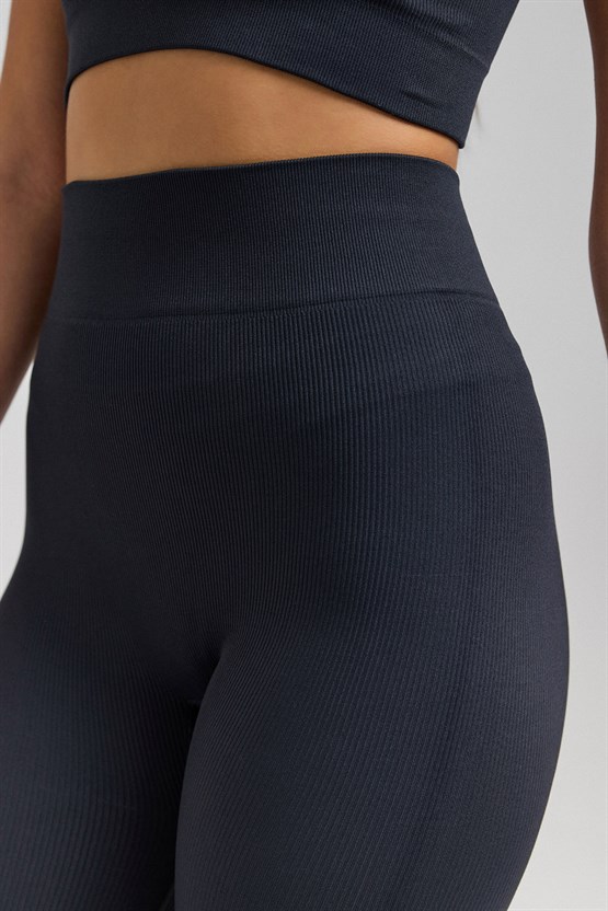 Kadın Activewear Carlotta Seamless Ripli Tayt Antrasit