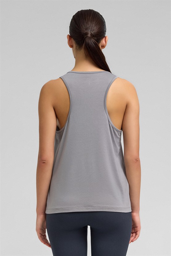 Kadın Activewear Valentina Modal by Tencel Sporcu Atlet Gri