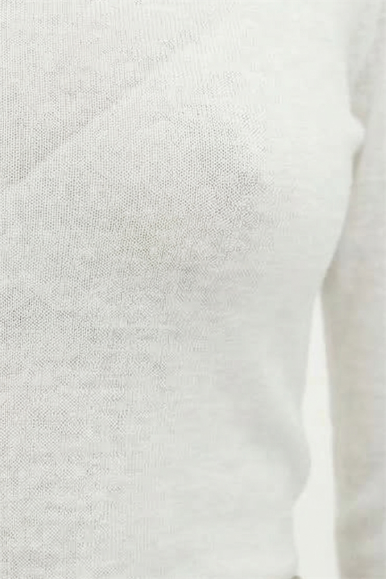 Kadın Kaşmir Ultra Yumuşak Kayık Fanila Beyaz