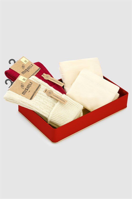 Kadın Kutulu Ekru Hediye Paketi