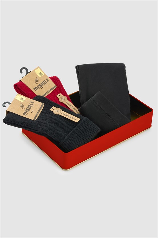 Kadın Kutulu Siyah Hediye Paketi