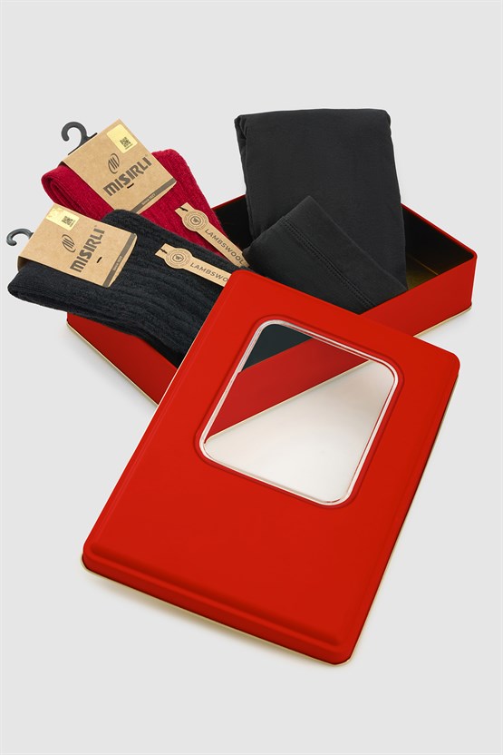 Kadın Kutulu Siyah Hediye Paketi