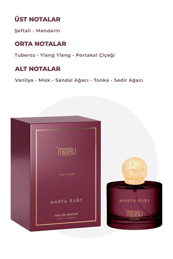 Kadın MARFA RUBY 100 ml EDP Parfümü Renksiz