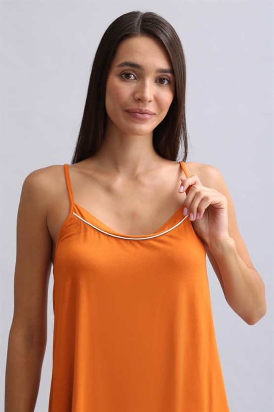 Kadın Modal İnce Askılı Pijama Üst Pas Kırmızı