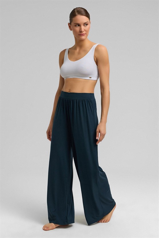 Kadın Örme Dökümlü Pantolon Antrasit