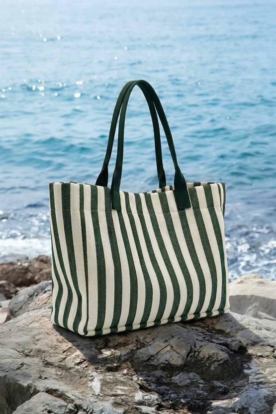 Kadın Plaj Çanta Yeşil